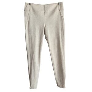 Athleta Delancey Skyline Textured Tight Leggings Womens Large Beige Travel Ready